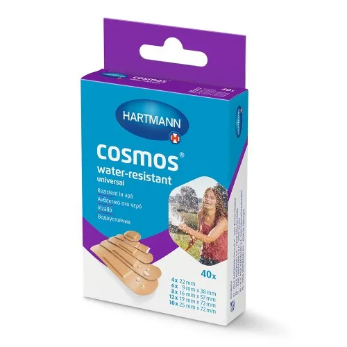 Plasturi rezistenti la apa Cosmos Universal, 40 bucati, Hartmann