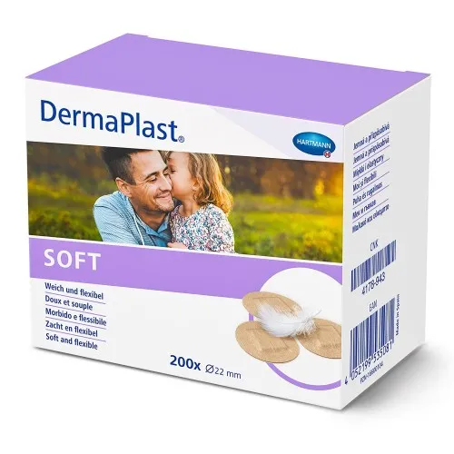 Plasturi rotunzi DermaPlast Sensitive (535382), 200 bucati, Hartmann