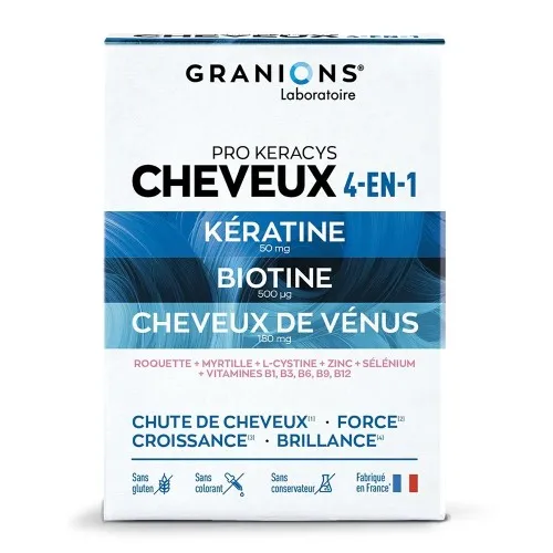 Vitamine pentru par Pro Keracys Cheveux 4 in 1, 90 tablete, Granions