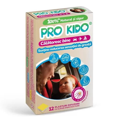 Plasturi pentru rau de miscare, 12 plasturi, Pro Kido