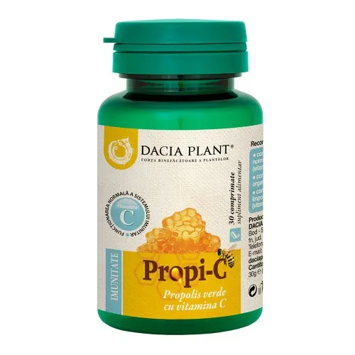 Propolis verde cu vitamina C Propi-C, 30 comprimate, Dacia Plant