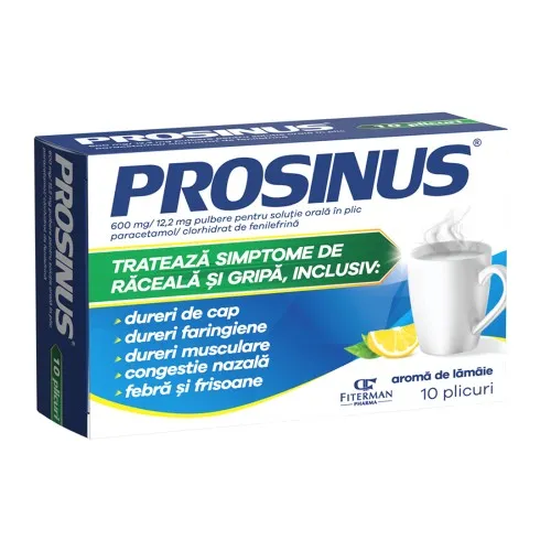 Prosinus, 600 mg/12,2 mg pulbere pentru solutie orala, 10 plicuri, Fiterman Pharma