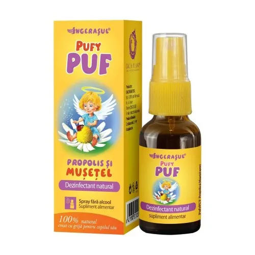 PufyPUF propolis si musetel spray, 20 ml, Dacia Plant