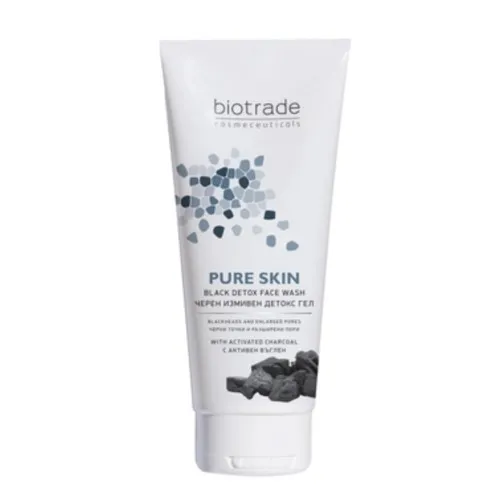 Pure Skin Gel Negru De Curatare Detoxifiant, 200ml, Biotrade
