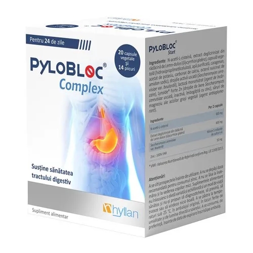 PyloBloc Complex, 20 capsule + 14 plicuri, Hyllan
