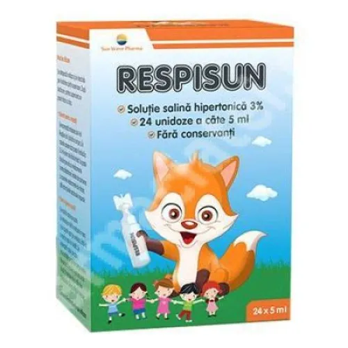 Respisun solutie salina hipertonica 3%, 24 doze, Sun Wave Pharma