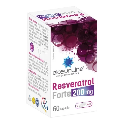 Resveratrol Forte 200mg, 60 capsule, Helcor
