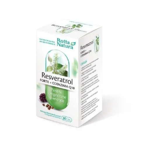 Resveratrol Forte + Coenzima Q10, 30 capsule, Rotta Natura
