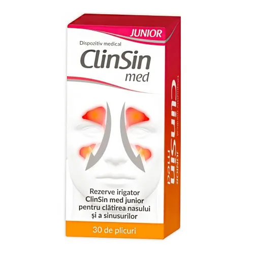 Rezerve irigator ClinSin med junior, 30 de plicuri, Zdrovit
