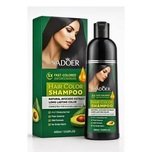 Sampon Nuantator Negru cu Extract de Avocado Sadoer, 400ml - Romtox