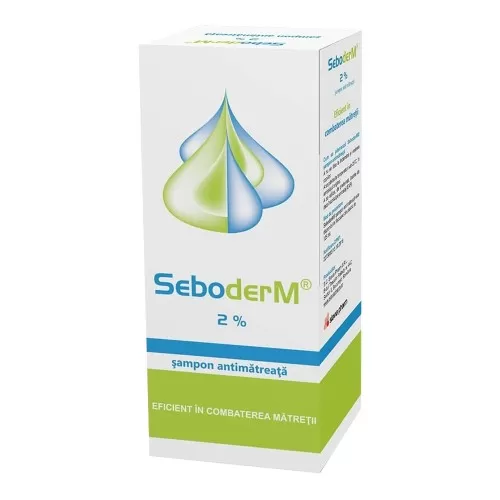Sampon antimatreata cu ketoconazol 2% Seboderm, 125 ml, Slavia Pharm