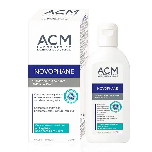 Sampon calmant pentru scalp sensibil sau iritat Novophane, 200 ml, Acm