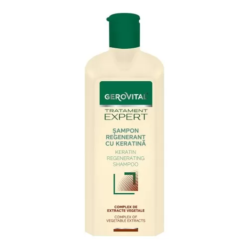 Sampon regenerant cu Keratina Tratament Expert, 400ml, Gerovital