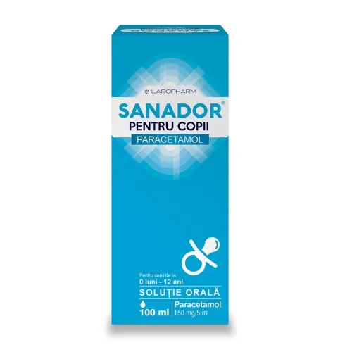 Sanador sirop pentru copii, 150 mg/5 ml, 100 ml, Laropharm