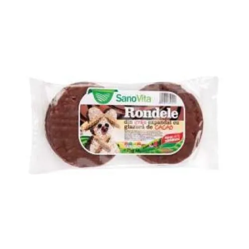 Sanovita Rondele Glazurate 75G Ciocolata