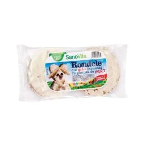 Sanovita Rondele Glazurate 75G Iaurt