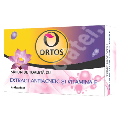 Sapun antiacneic cu vitamina E, 100 g, Ortos