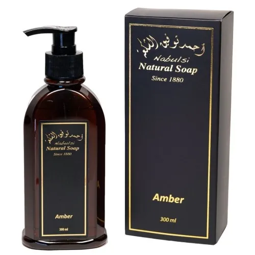 Sapun Lichid de mana cu amber,300 ml, Nabulsi