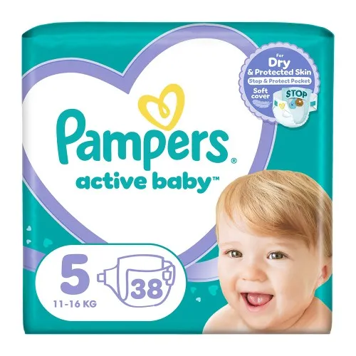 Scutece Pampers Active Baby Marimea 5, 11-16 kg, 38 buc
