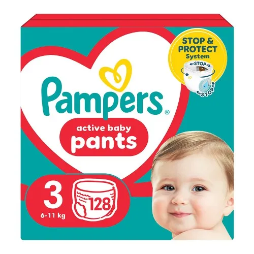 Scutece Pampers nr 3 Pants 6-11 kg, 128 buc