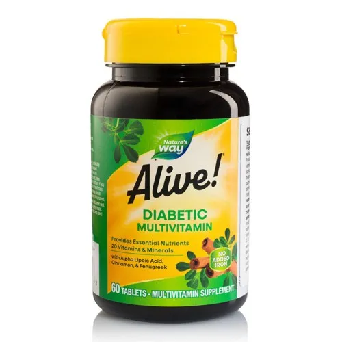 Diabetic Multivitamin Alive Nature's Way, 60 tablete, Secom