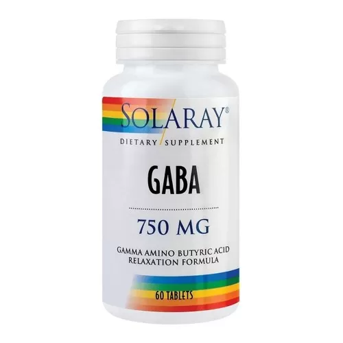 Gaba 750mg Solaray, 60 tablete, Secom