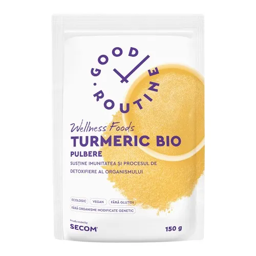 Pulbere Bio de Turmeric Pulbere, Good Routine, 150g, Secom