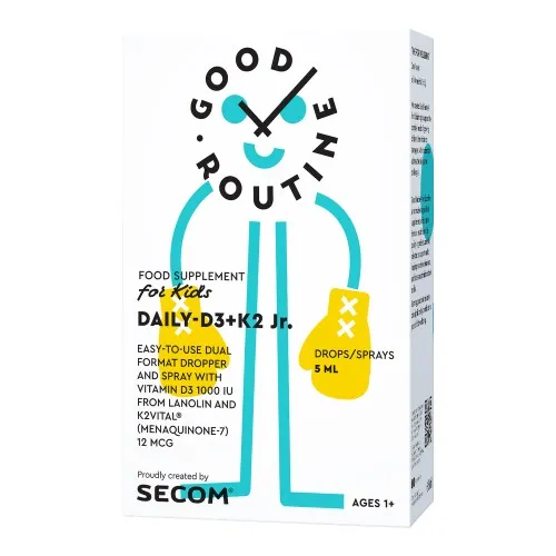 Picaturi Spray Good Routine Daily D3+K2 Jr, 5ml, Secom
