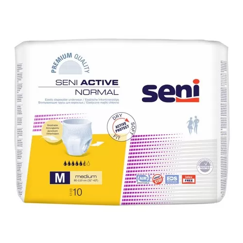 Chilot elastic absorbant Active Normal, Medium, 10 bucati, Seni