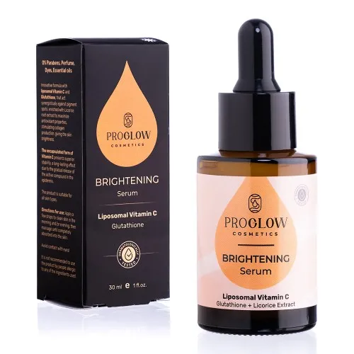 Ser antioxidant Brightening cu Vitamina C lipozomala si Glutation, 30ml, ProGlow