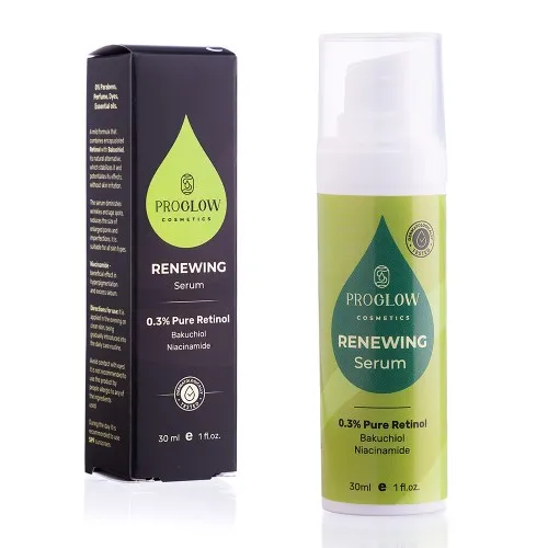 Ser antirid, RENEWING Serum, 0.3% Retinol incapsulat, Bakuchiol si Niacinamida, 30ml, ProGlow