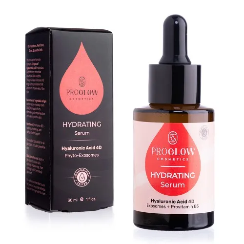Ser hidratant cu 4 tipuri de Acid Hialuronic si Exozomi, 30ml, ProGlow