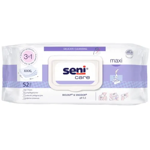 Servetele umede XXXL 25âˆšÃ³30cm, 52 bucati, Seni