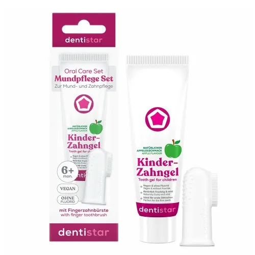 Set Pasta de dinti 30ml + Degetar moale din silicon Dentistar 6 luni+, Baby Nova