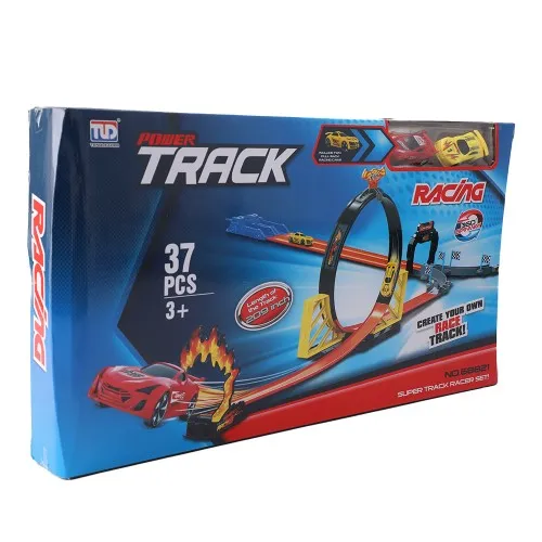 Set Pista Masinute IZ Toys cu 2 Masinute