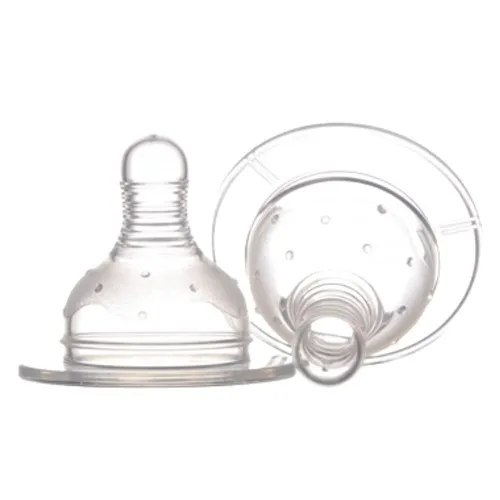 Set tetine silicon gat larg pentru lichide groase 0+ Baby, 2 bucati, Minut
