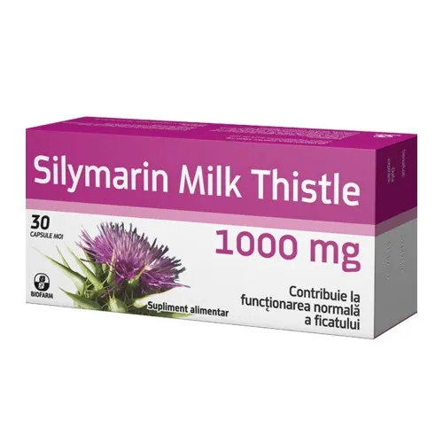 Silymarin Milk Thistle, 30 capsule, Biofarm