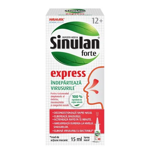 Sinulan Express forte spray nazal, 15 ml, Walmark