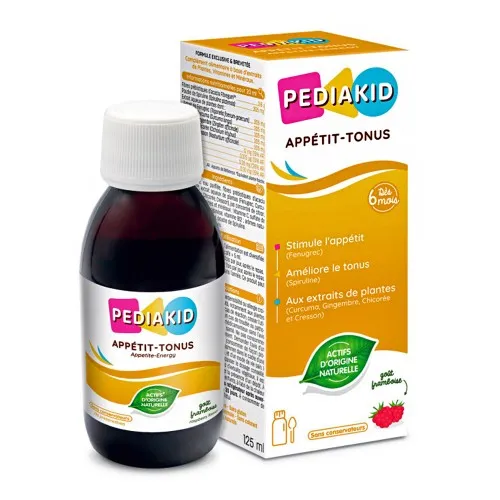 Sirop cu gust de zmeura Appetit Tonus, 125 ml, Pediakid