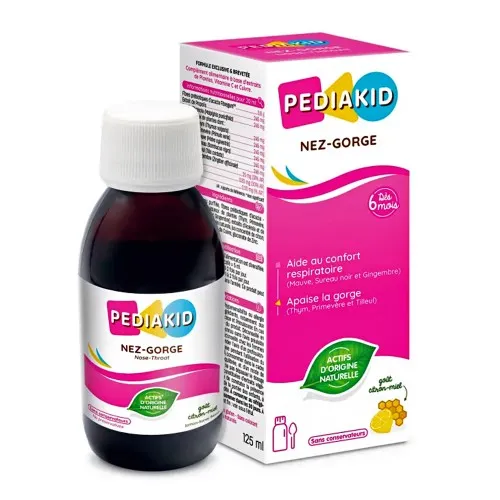Sirop de miere si lamaie pentru raceala Nez-Gorge, 125 ml, Pediakid