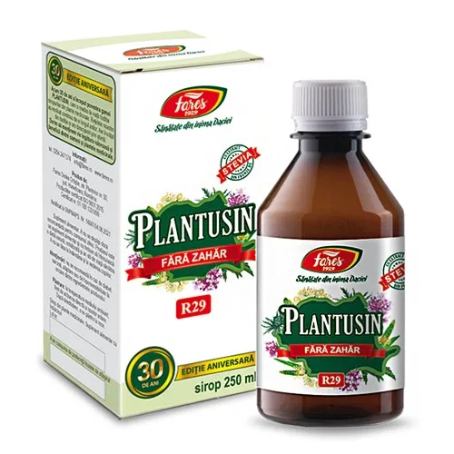 Sirop Plantusin pentru diabetici, 250 ml, Fares