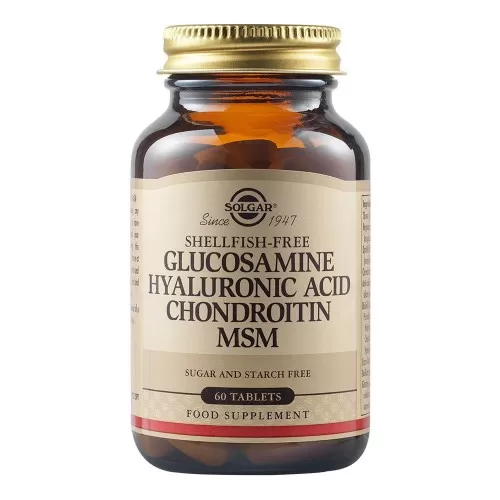 Glucozamina, Acid hialuronic, Condroitina si MSM, 60 tablete, Solgar