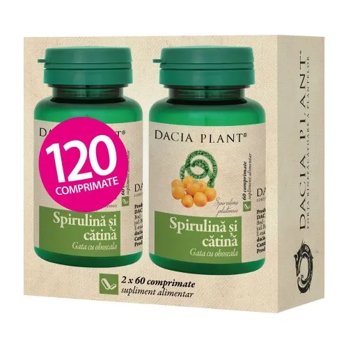 Spirulina si Catina x 60 - Dacia Plant (Oferta 1+1 Gratis)
