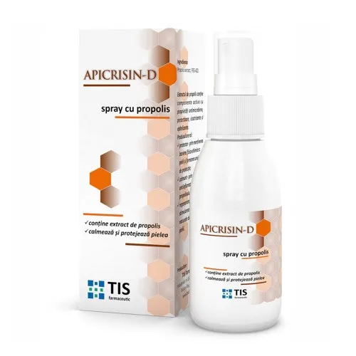 Spray cu propolis Apicrisin-D, 50ml, Tis Farmaceutic