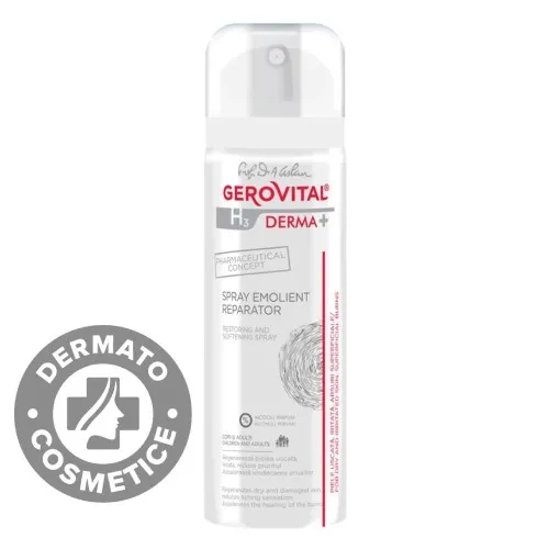 Spray emolient reparator H3 Derma+, 150 ml, Gerovital