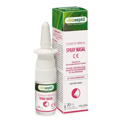 Spray nazal cu ulei esential de menta si cimbru Olioseptil, 20 ml, Laboratoires Ineldea