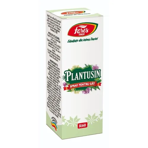 Spray pentru gat Plantusin, 20 ml, Fares
