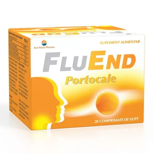 Fluend portocale, 20 comprimate de supt, Sun Wave Pharma
