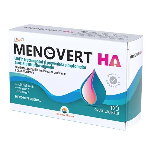 Ovule vaginale Menovert Ha, 10 bucati, Sun Wave Pharma