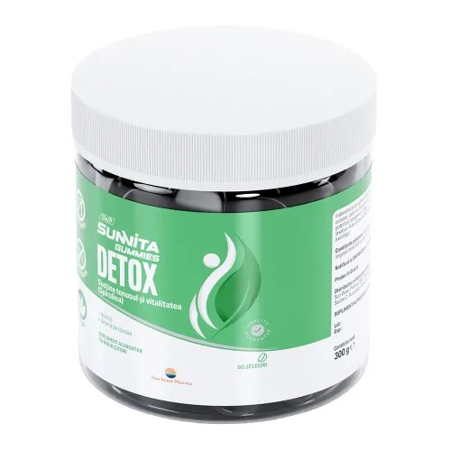 Jeleuri detox cu inulina si extracte de plante Sunvita, 60 jeleuri, Sun Wave
